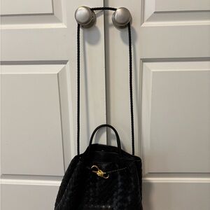Bottega Veneta Black Woven Crossbody Bag